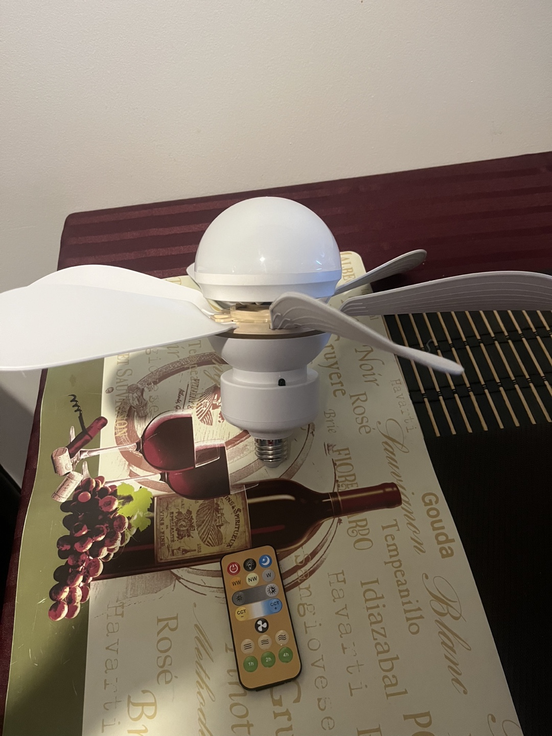 White 4 Blade Ceiling Fan with Remote Control - photo 3