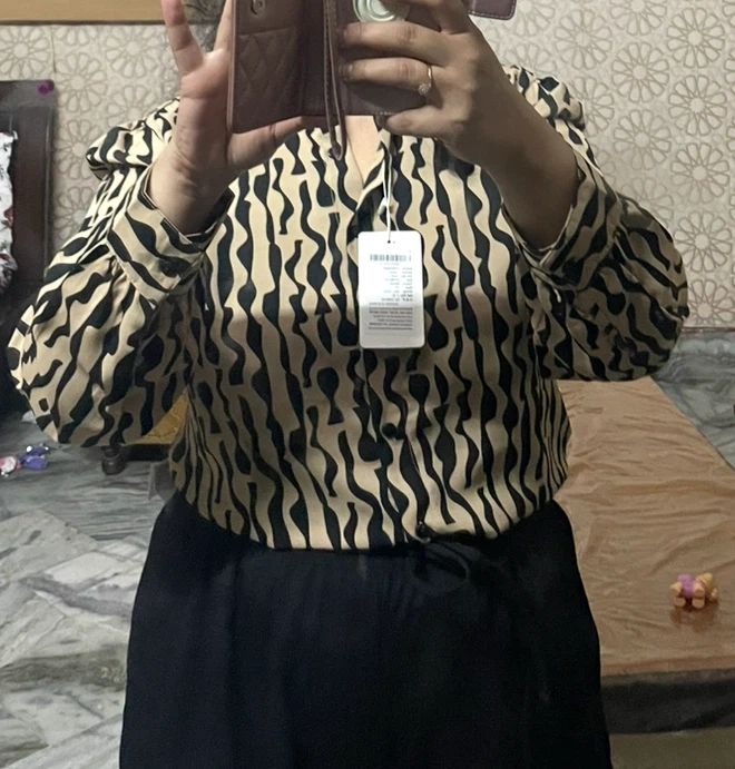 Women's Long Sleeve Animal Print New Blouse