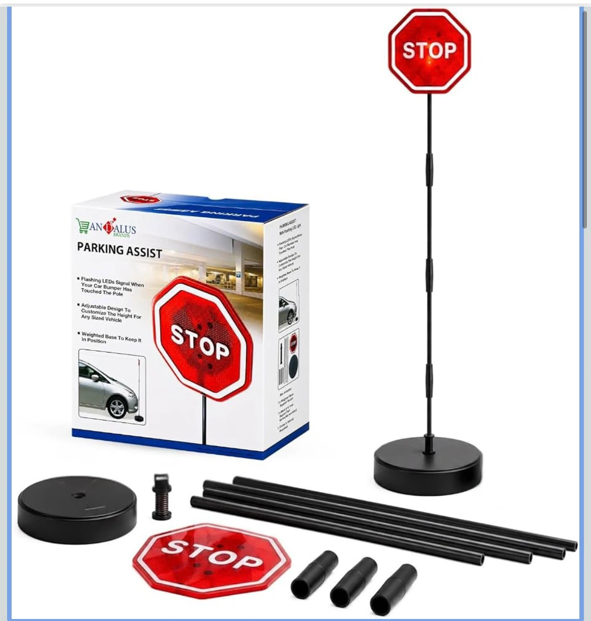 Parkez With Flashing LED Light Parking Assist Stop Sign