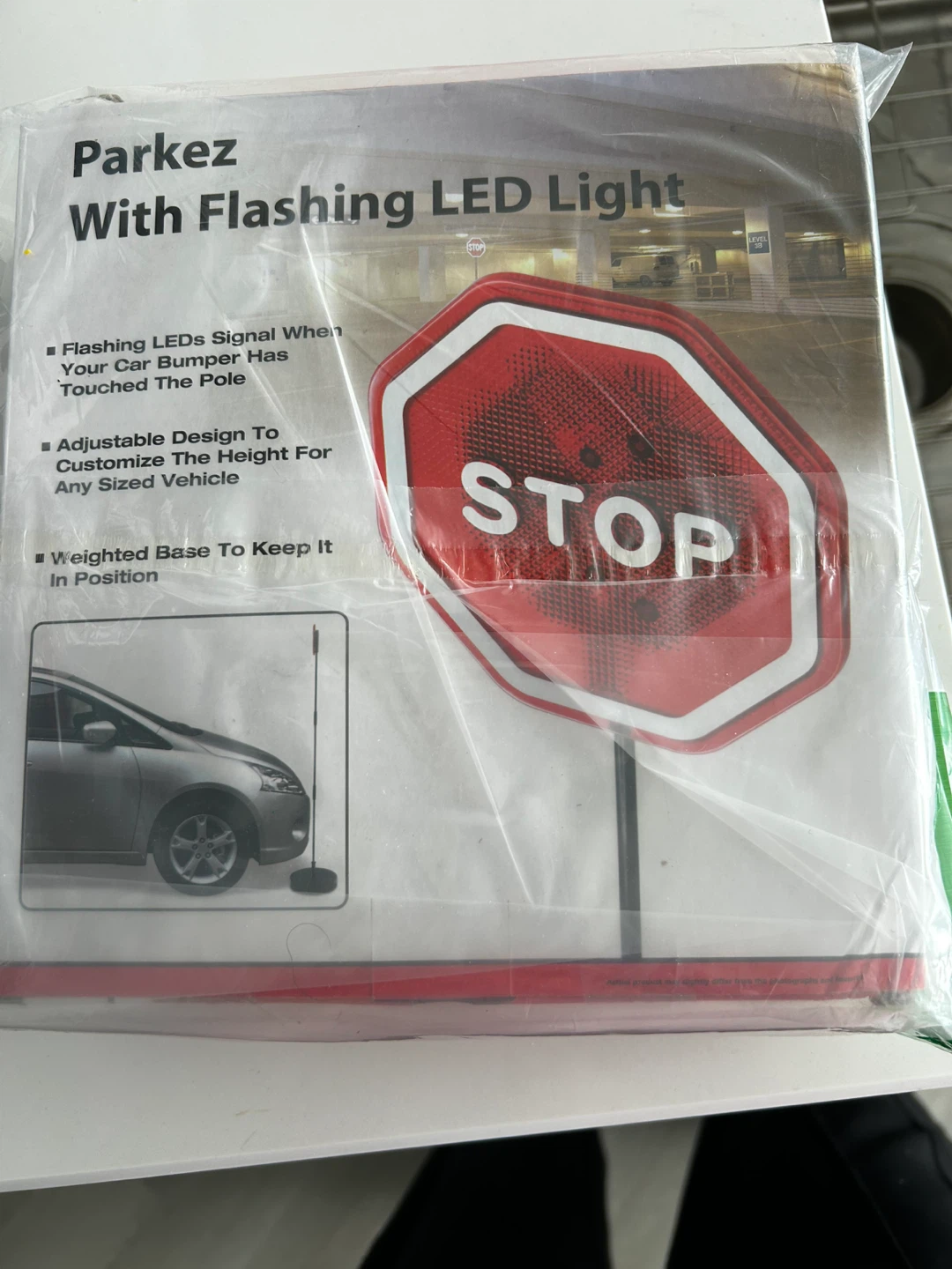 Parkez With Flashing LED Light Parking Assist Stop Sign - photo 3
