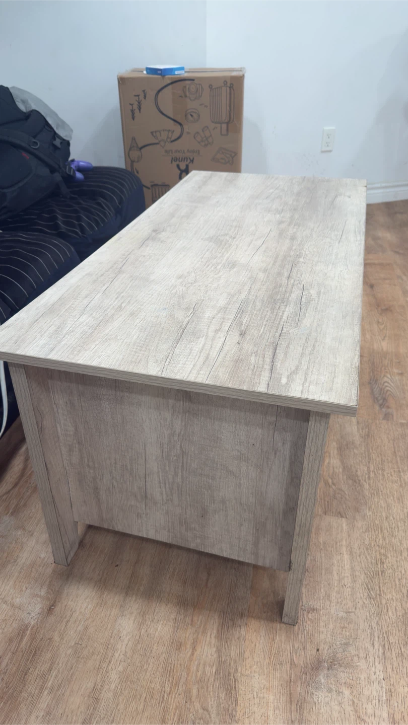 Lift Top Coffee Table with Storage - Light Wood Finish