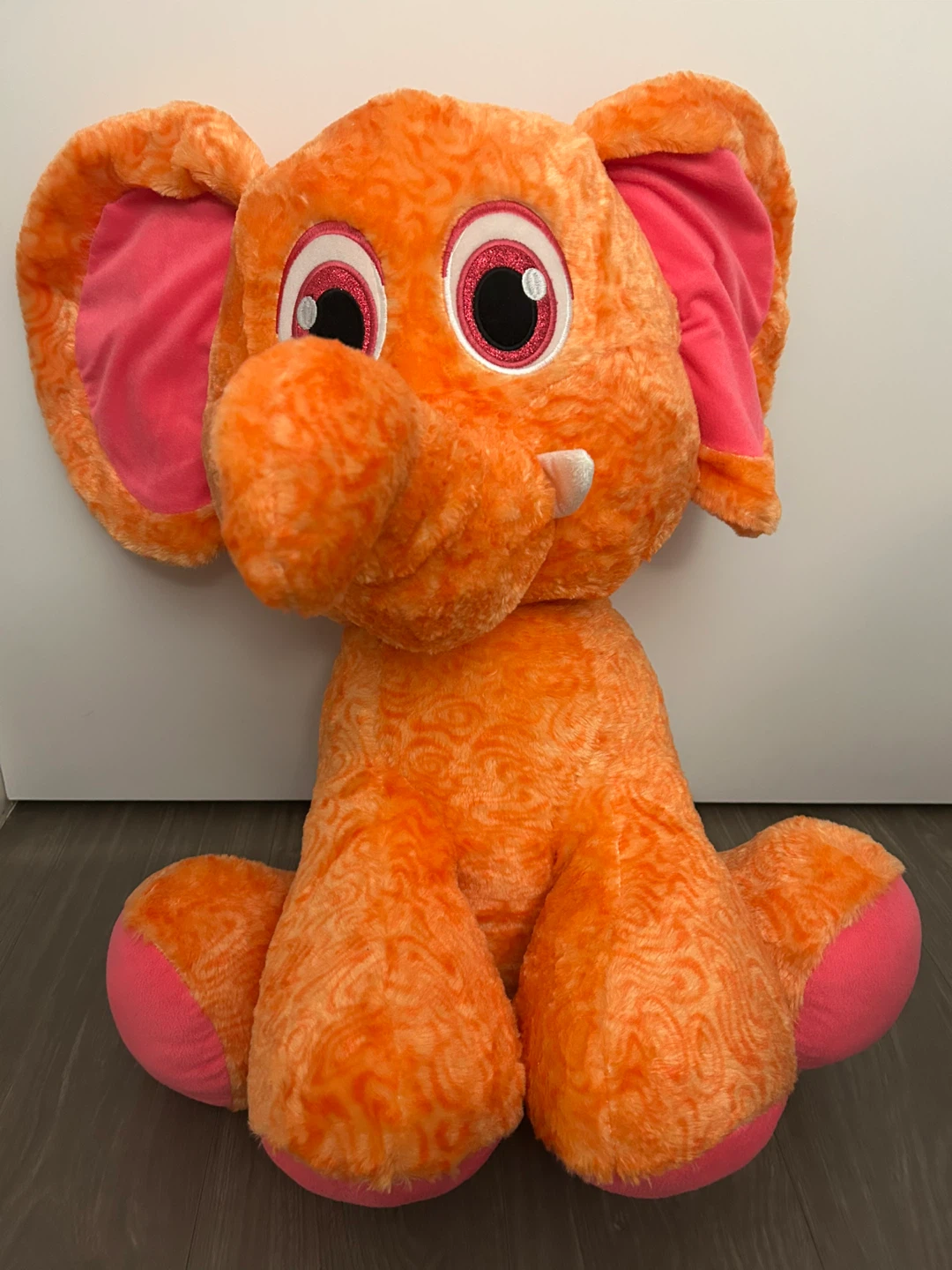 Orange Stuffed Elephant Plush Toy