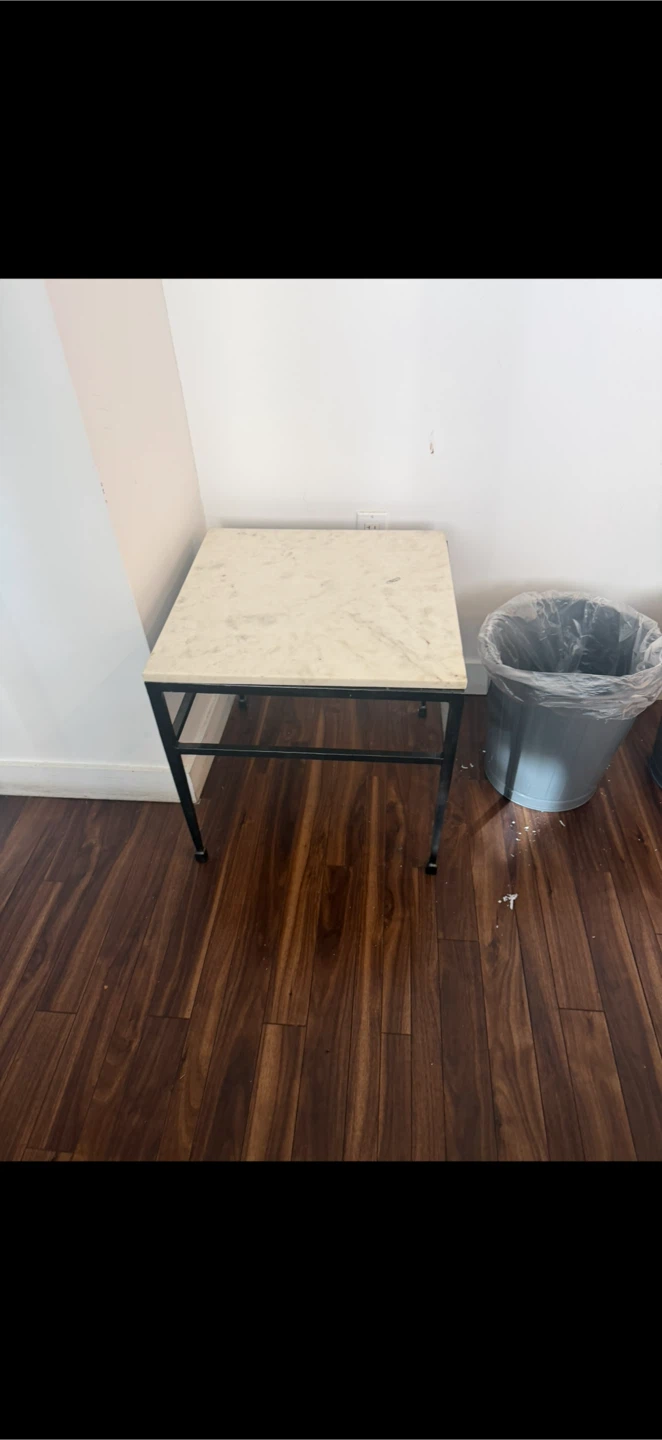 Marble top side table