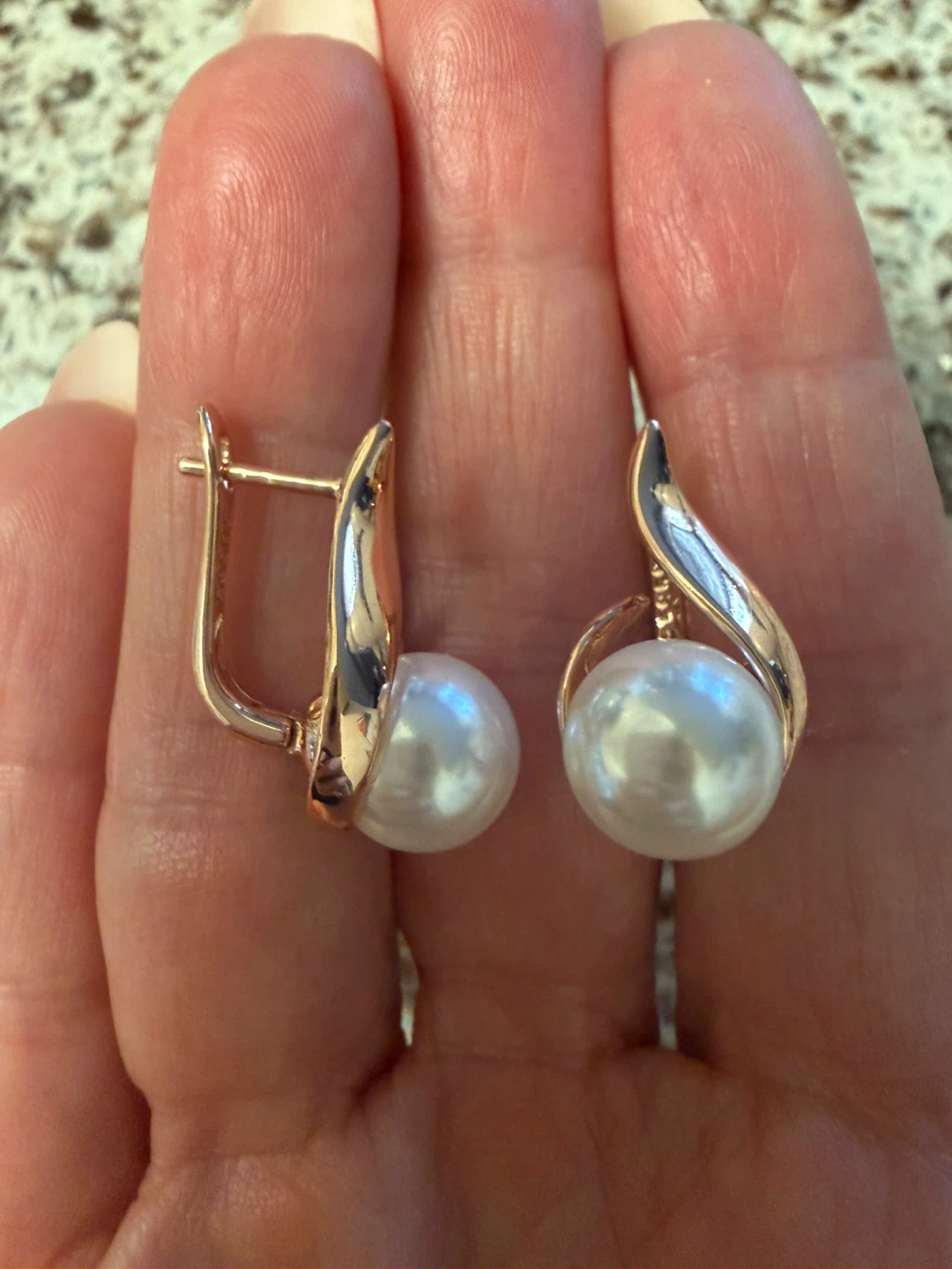 14k pearls earrings