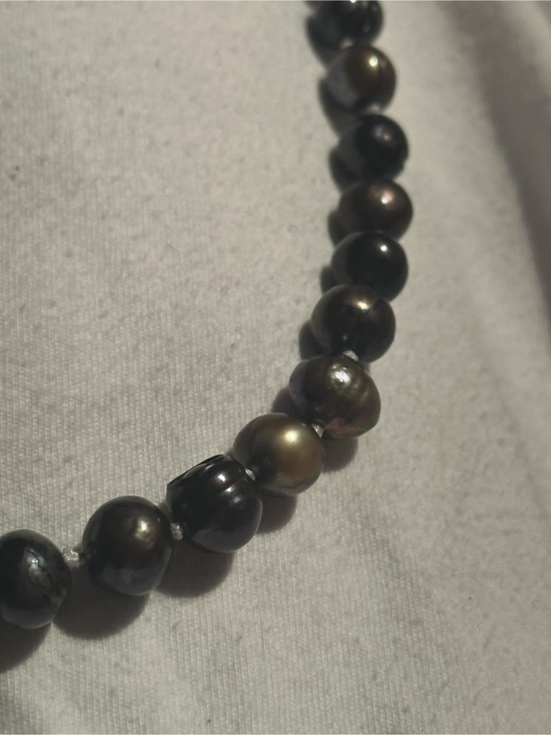 Genuine Tahitian Black Pearl Necklace 17.5" Baroque 46g - photo 2