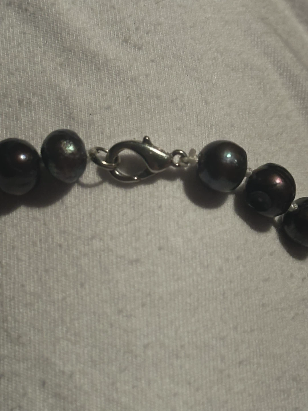 Genuine Tahitian Black Pearl Necklace 17.5" Baroque 46g - photo 3