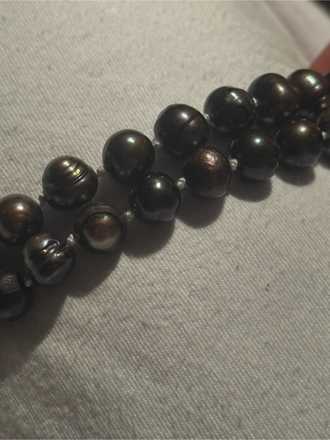 Genuine Tahitian Black Pearl Necklace 17.5" Baroque 46g - photo 4