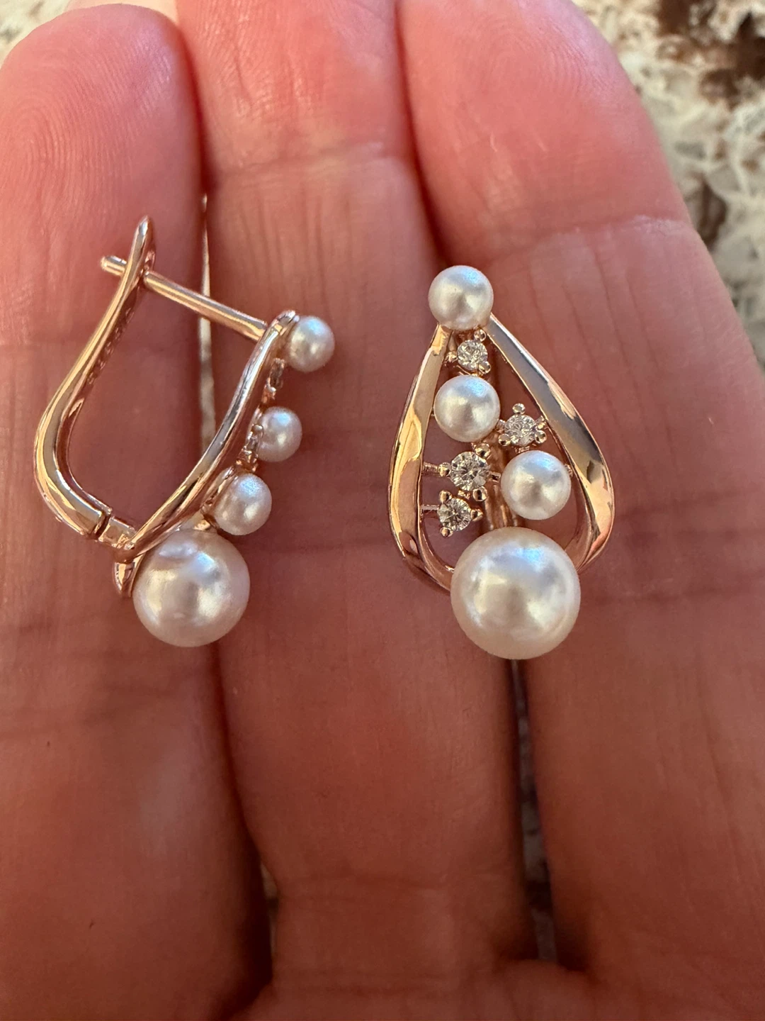 14k pearl earrings