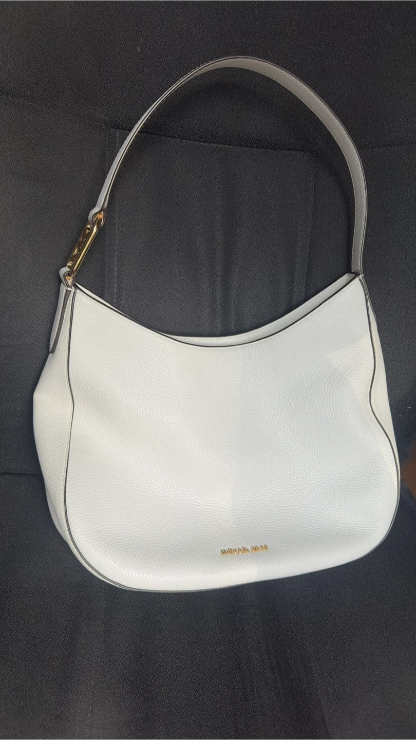 Michael Kors White Shoulder Bag Gold Hardware