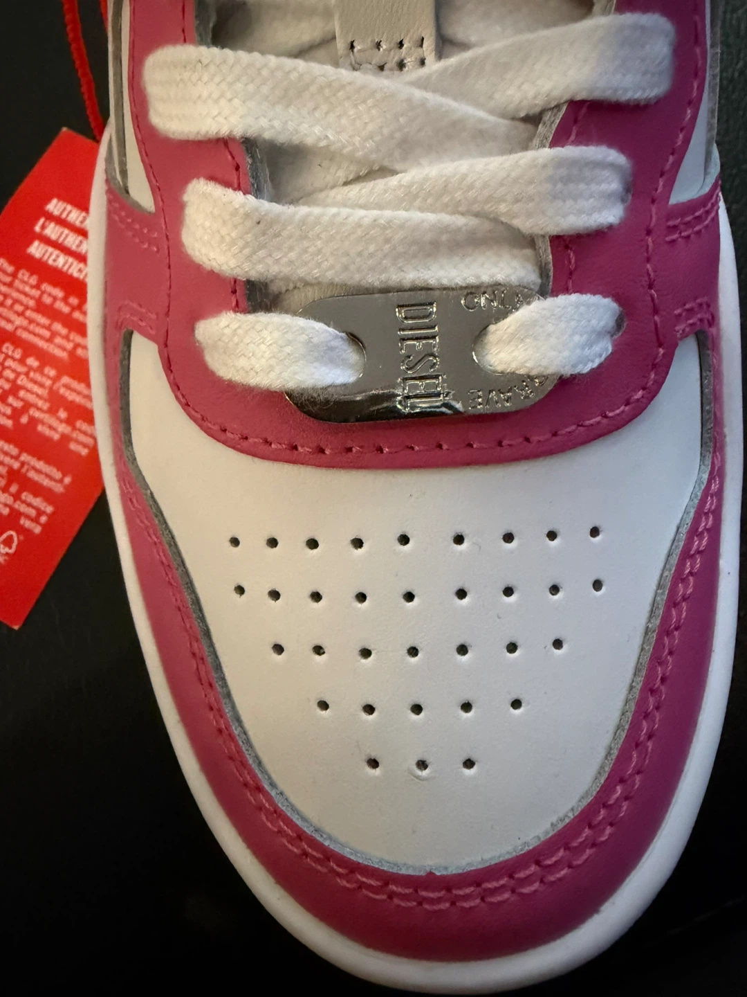 Diesel Women's White and Pink Sneakers - photo 5