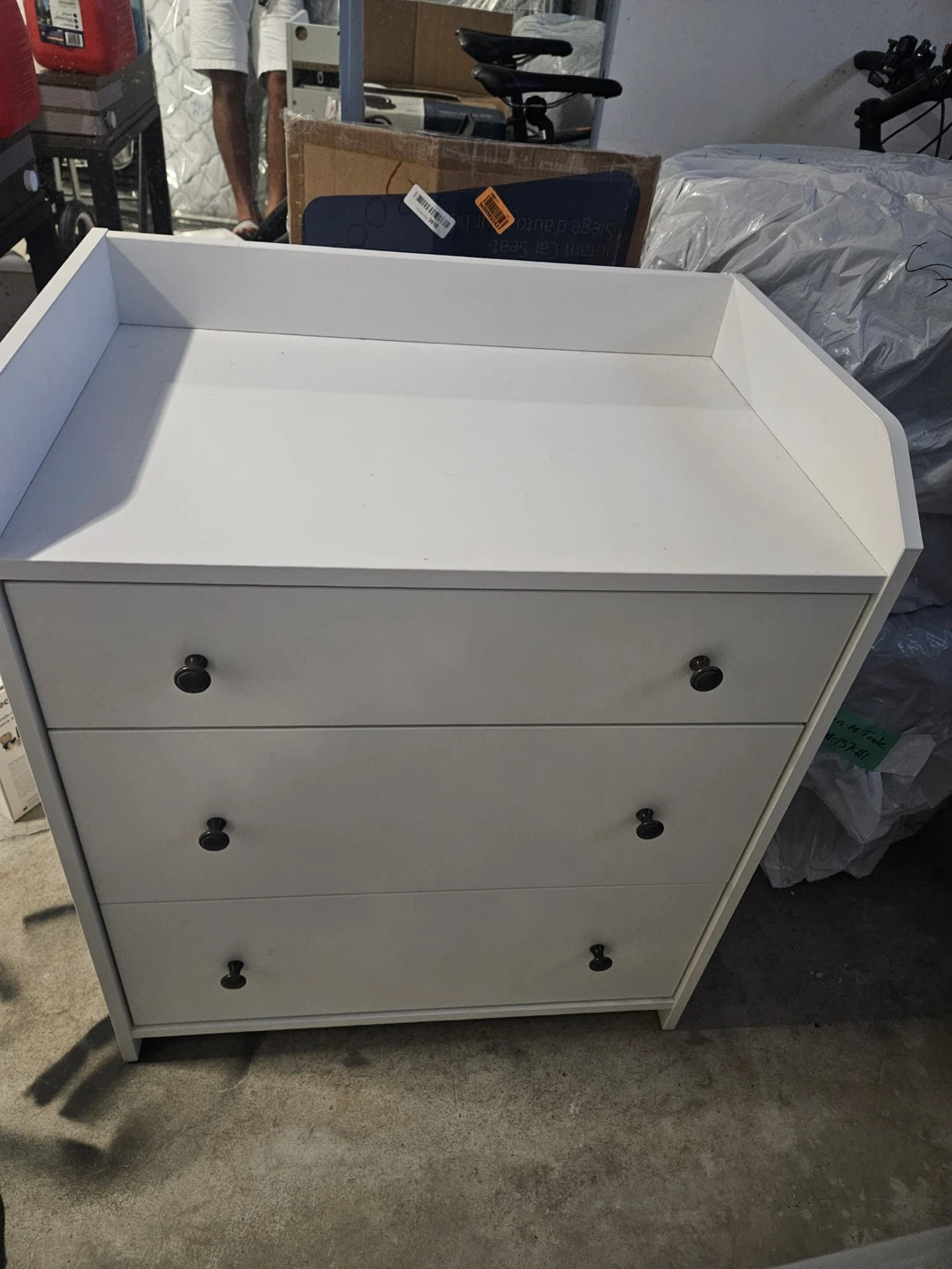 White 3-Drawer Dresser - photo 2