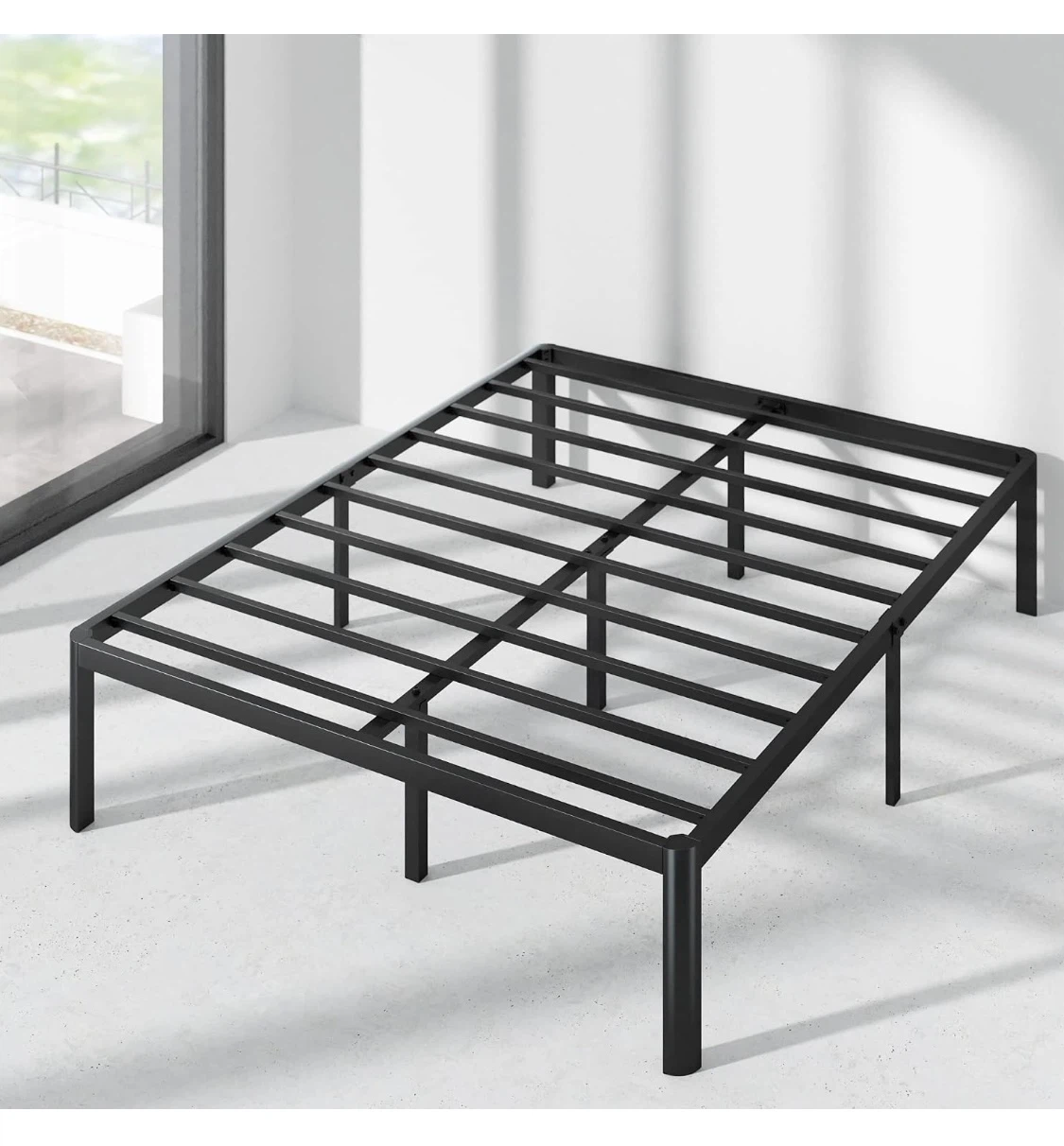 Black full size Metal Bed Frame - photo 2