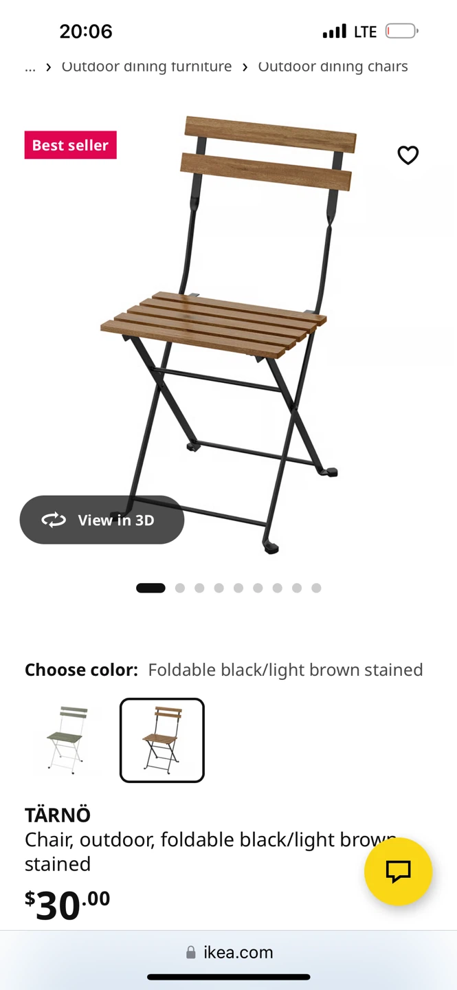 IKEA TÄRNÖ Outdoor Folding Chair - photo 4