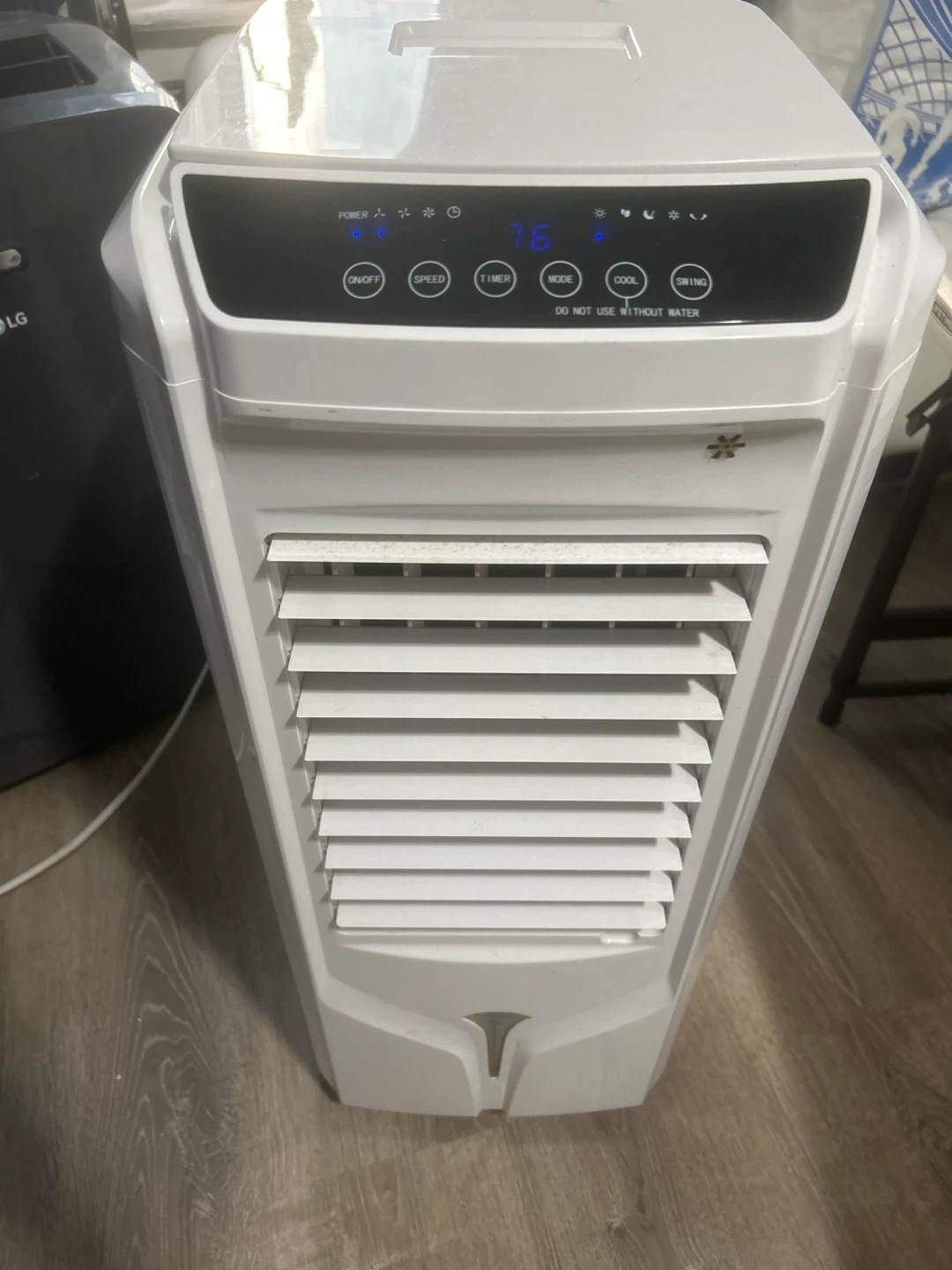 White Portable Evaporative Air Cooler with Remote