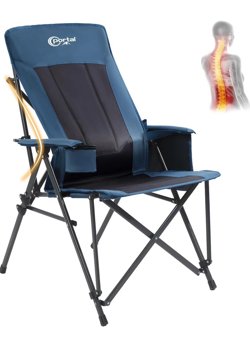 Portable Folding Camping Chair with Lumbar Support - photo 3