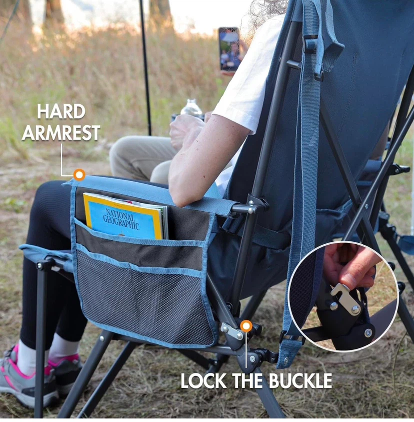 Portable Folding Camping Chair with Lumbar Support - photo 5