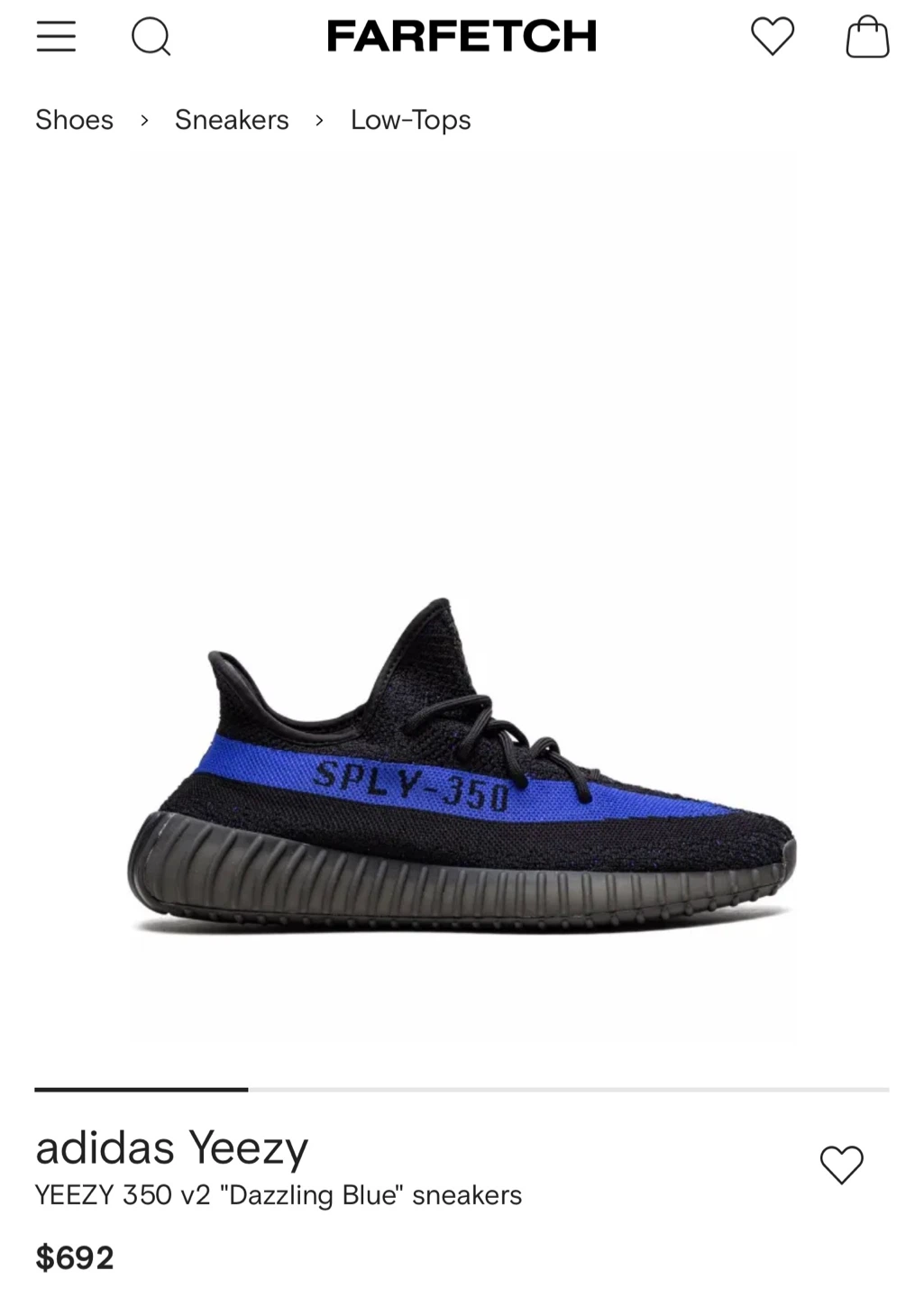 Adidas Yeezy 350 V2 "Dazzling Blue" Sneakers