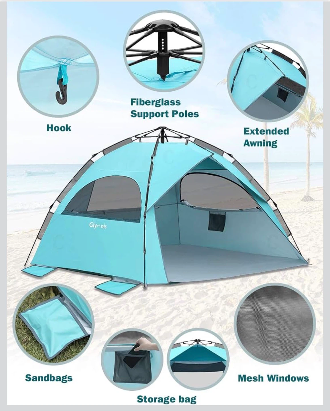 Glynis Beach Tent Sun Shelter - photo 2
