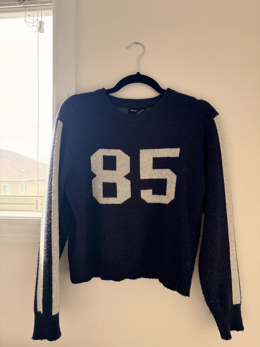 Navy Blue "85" Sweater