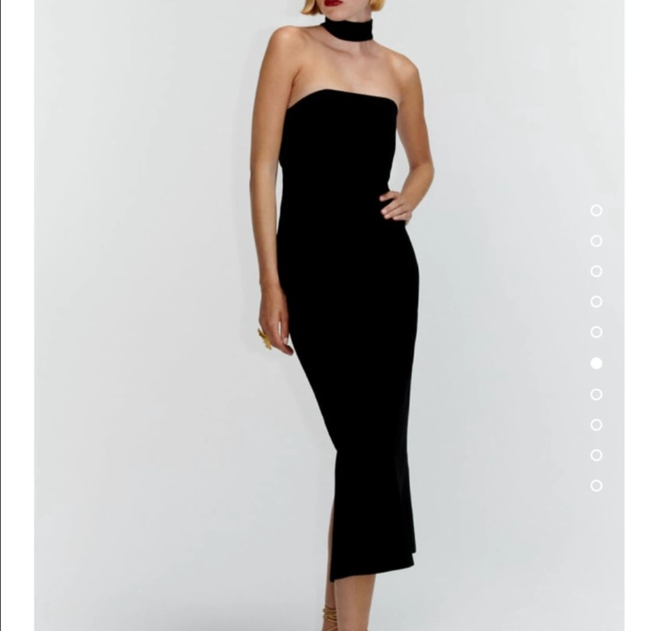Zara Black Strapless Halter Dress