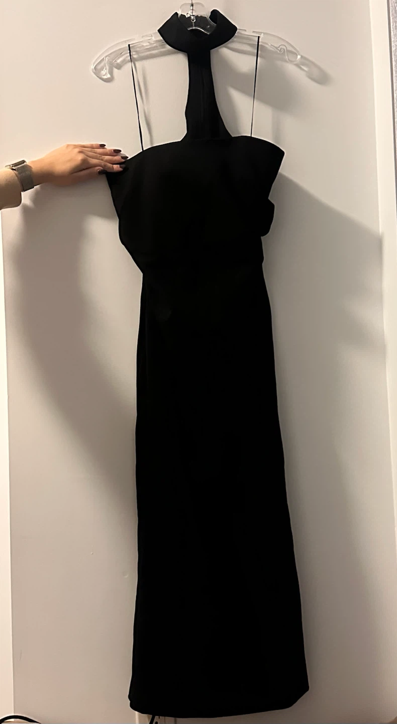 Zara Black Strapless Halter Dress - photo 2