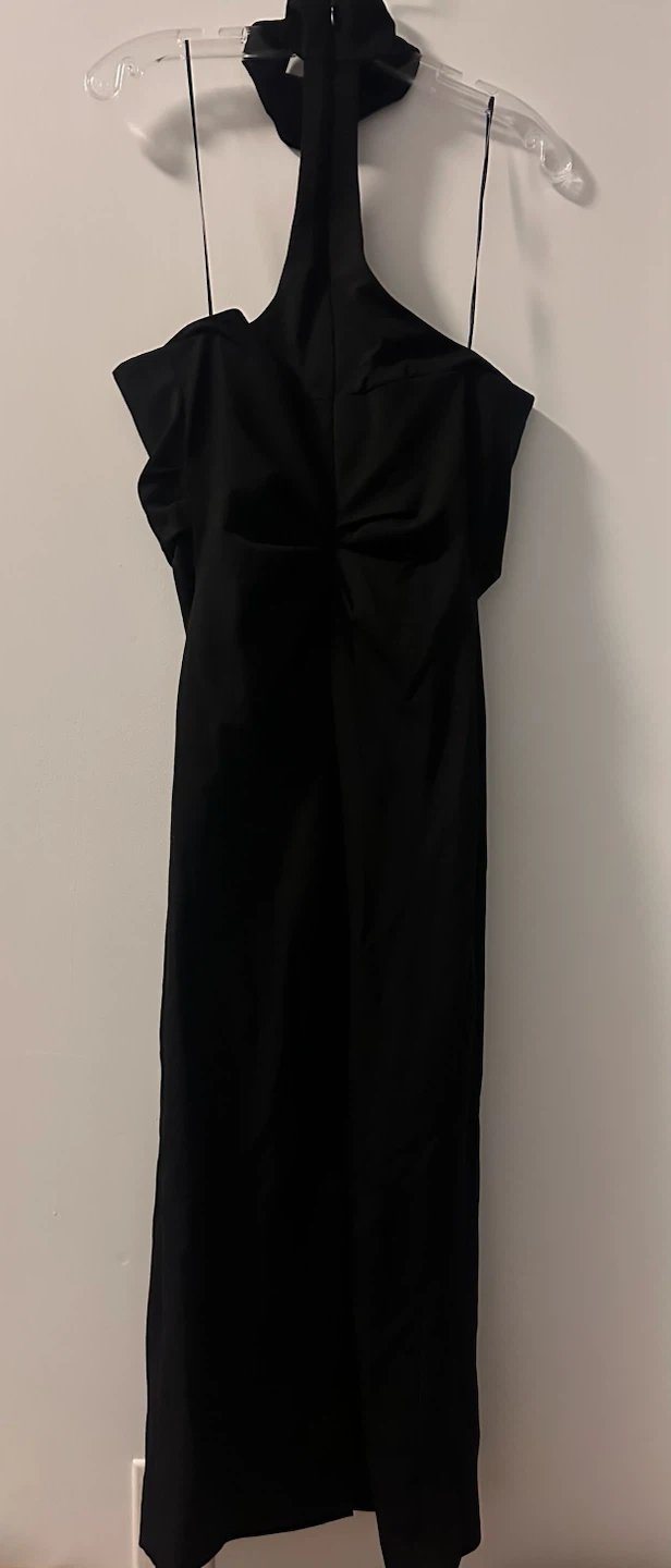 Zara Black Strapless Halter Dress - photo 3