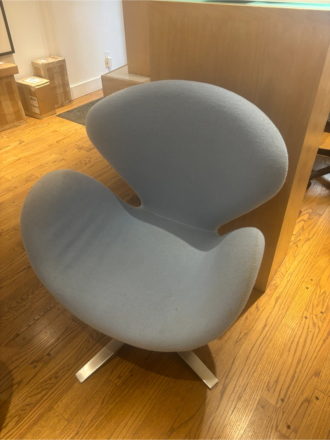 Arne Jacobsen Light Blue Swan Chair