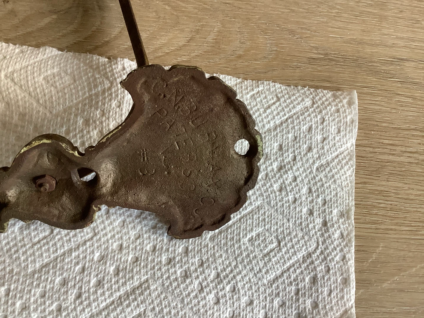 Antique Bronzed Cast Metal Wall Sconce Backplate 🐞 - photo 4