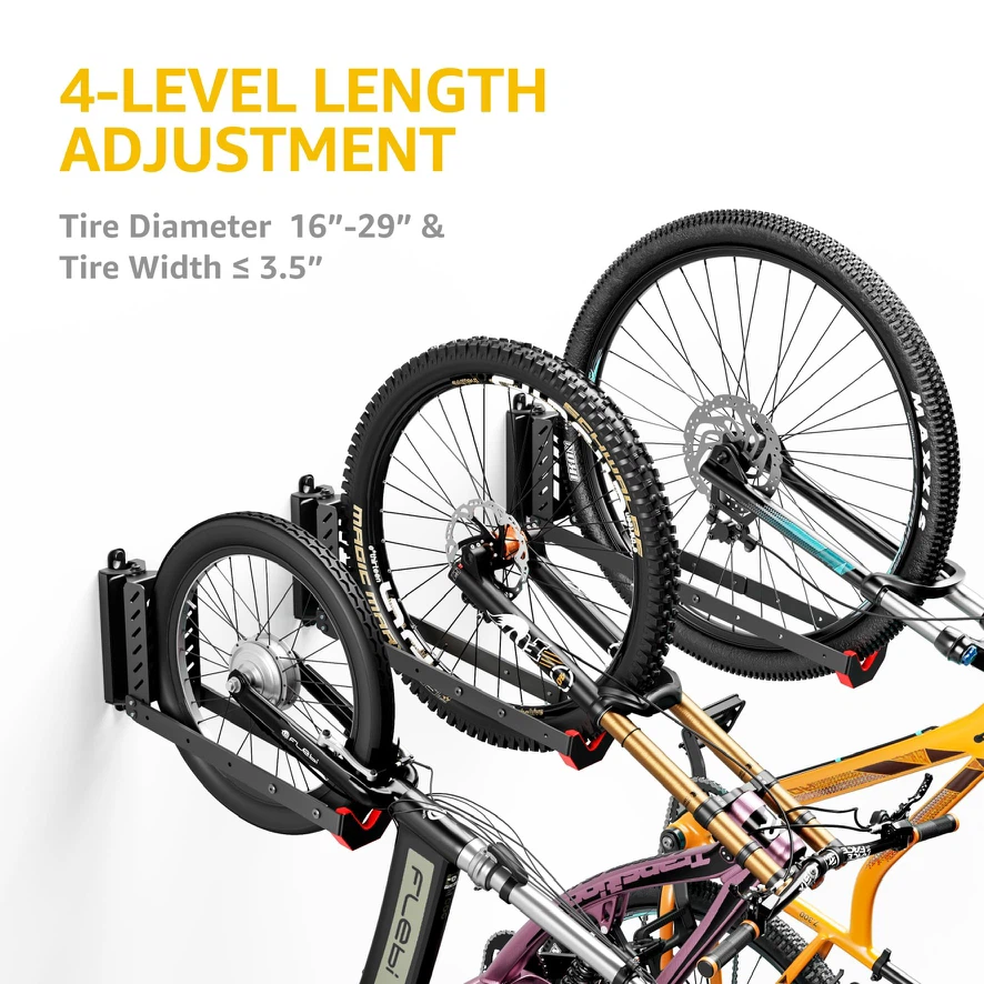 MONTEK 4 Pack Wall Mount Bike Rack - photo 3