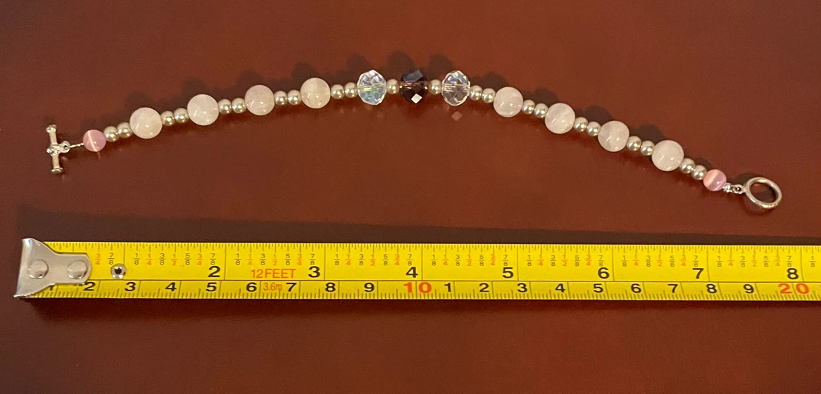 Swarovski Crystal and Rose Quartz bracelet - photo 2