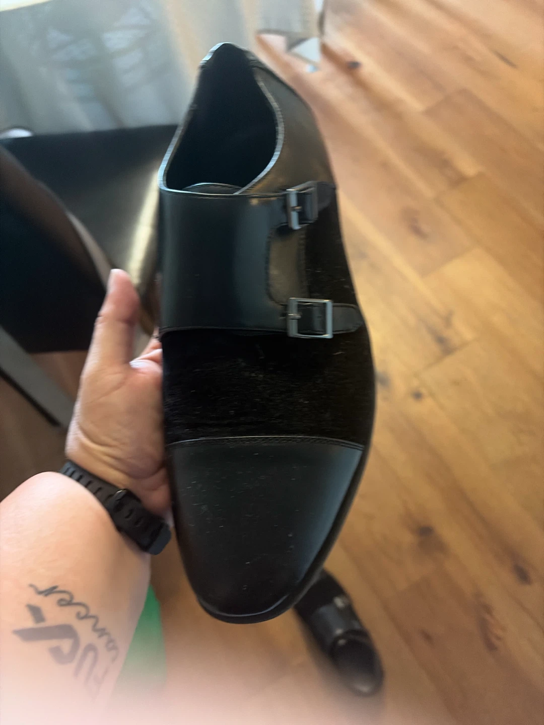 Black Monk Strap Shoes - photo 2