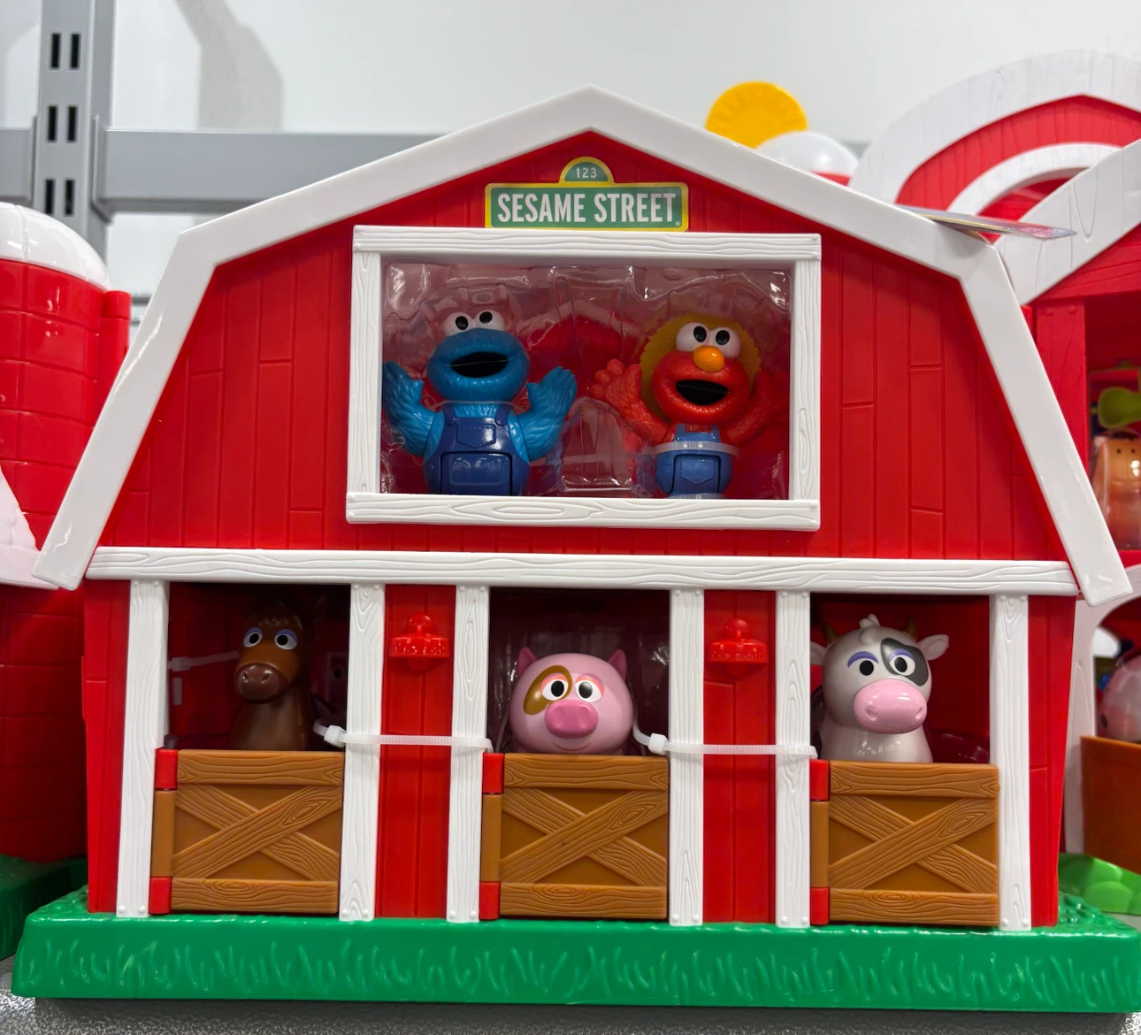Sesame Street Barn Playset with Figures