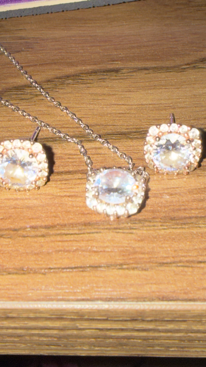 Silver  Necklace and Earrings Set