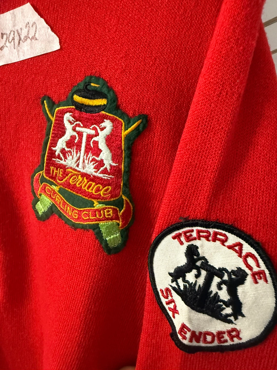 Vintage Caldwell Red Terrace Curling Club Sweater - photo 2