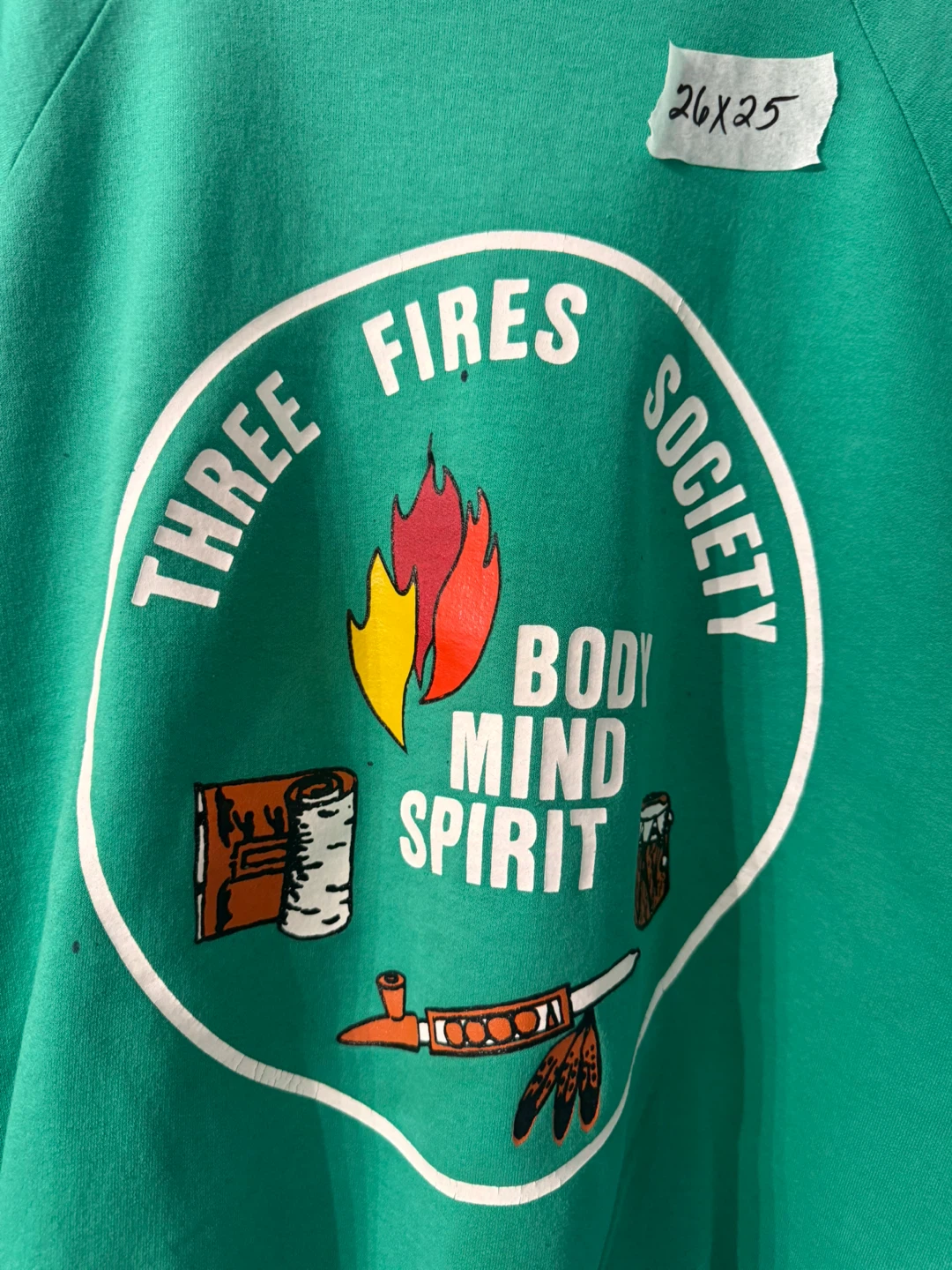 Vintage Green Three Fires Society Sweatshirt - photo 2