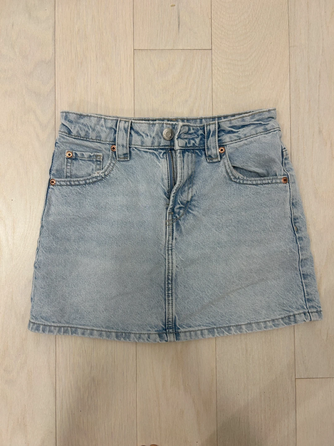 Stradivarius Light Wash Denim mini Skirt