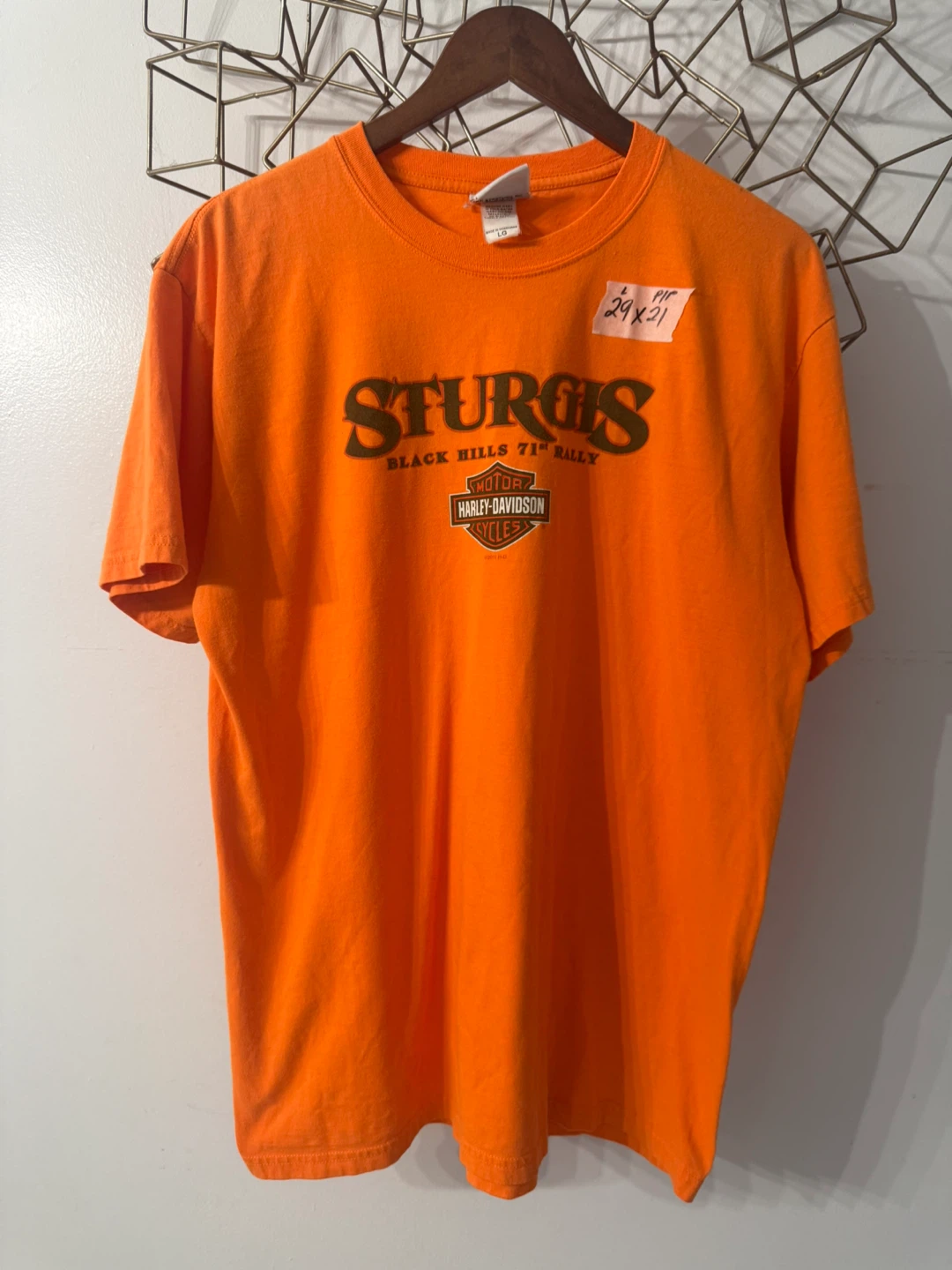 Harley-Davidson Sturgis Black Hills Rally T-Shirt Orange LG