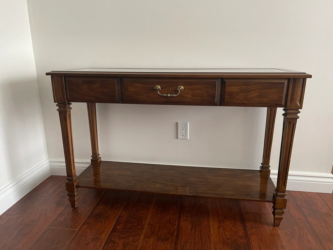 Wood Console Table with Shelf