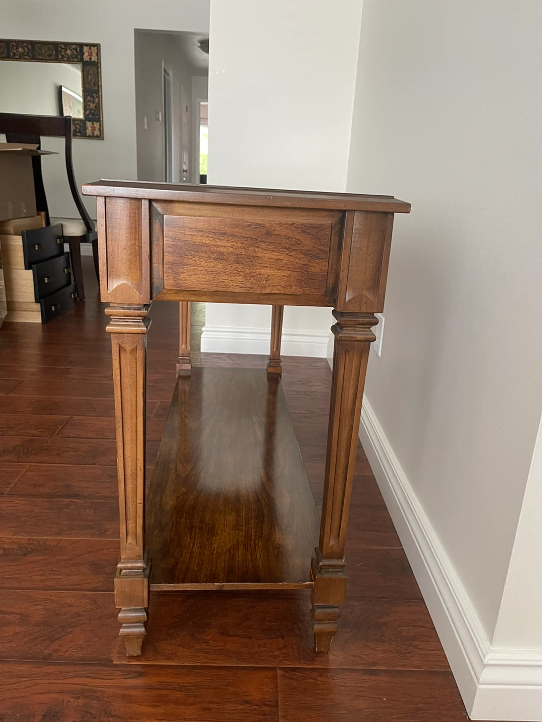 Wood Console Table with Shelf - photo 2