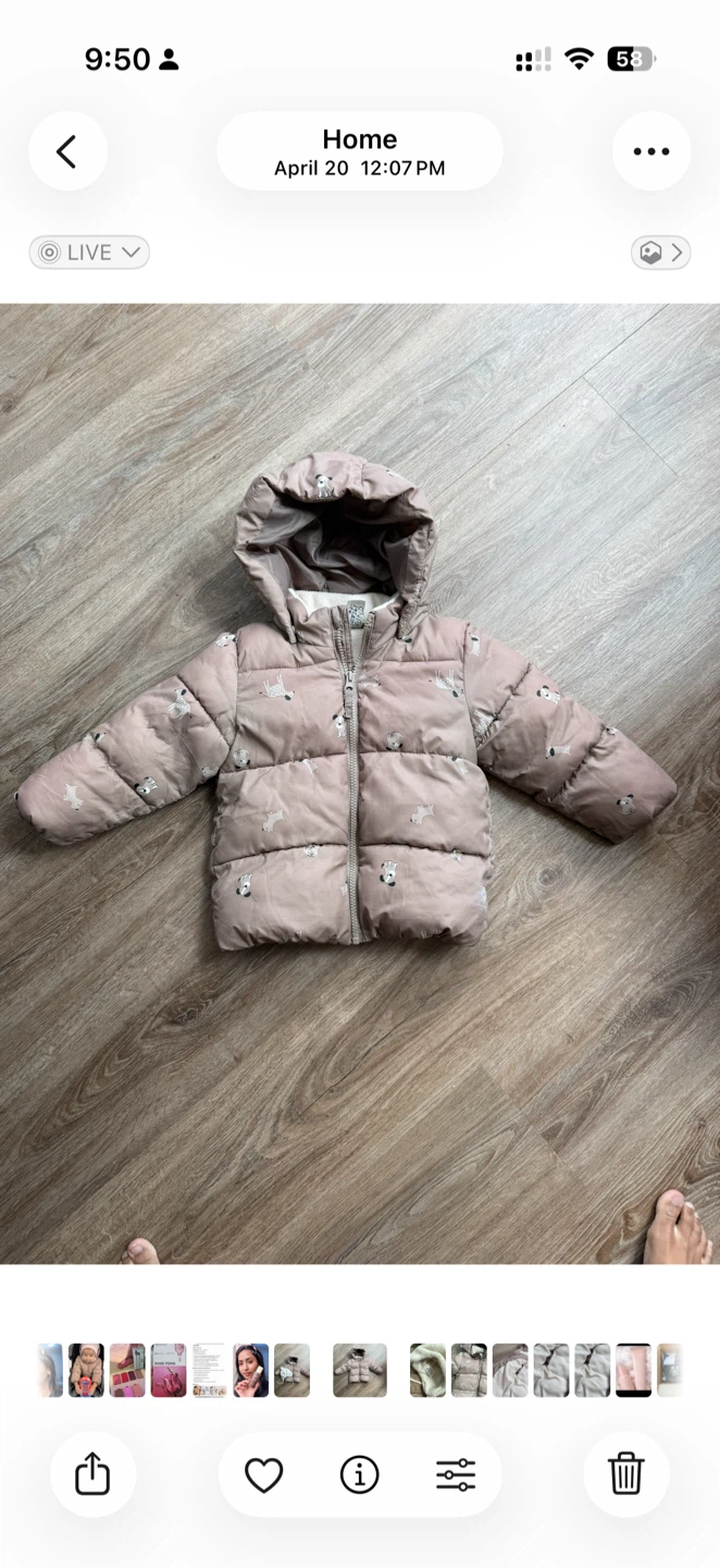 Kids' Puffer Jacket with Dog print