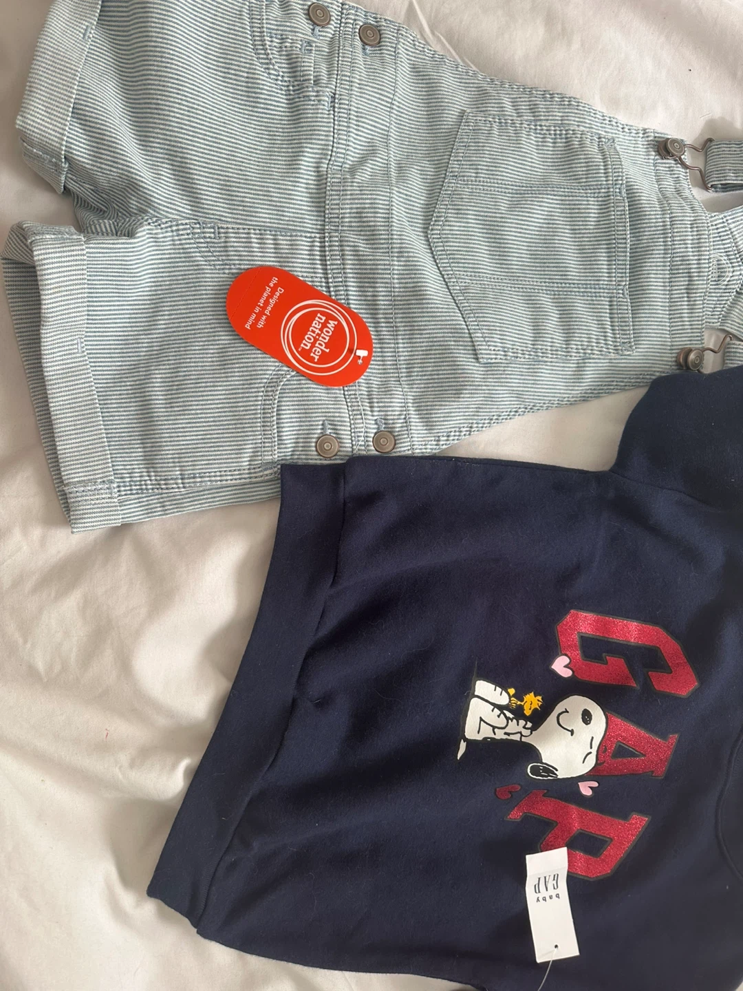 Baby Gap Snoopy Sweatshirt and Wonder Nation Overalls