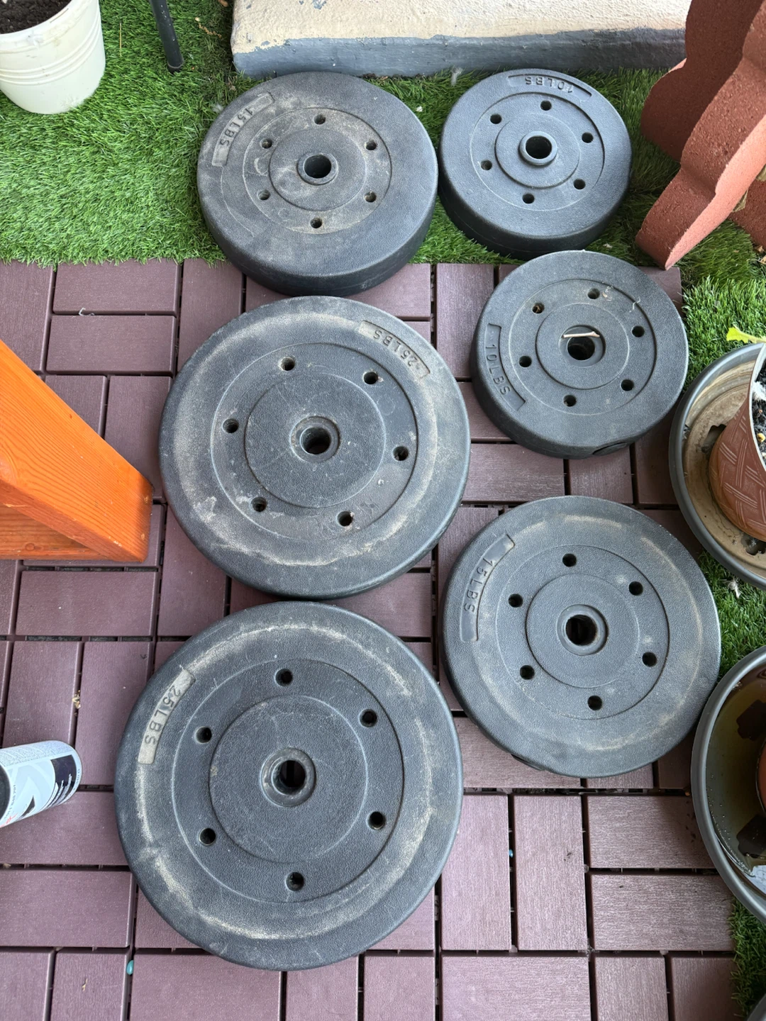 Weight Plates and Barbell Set