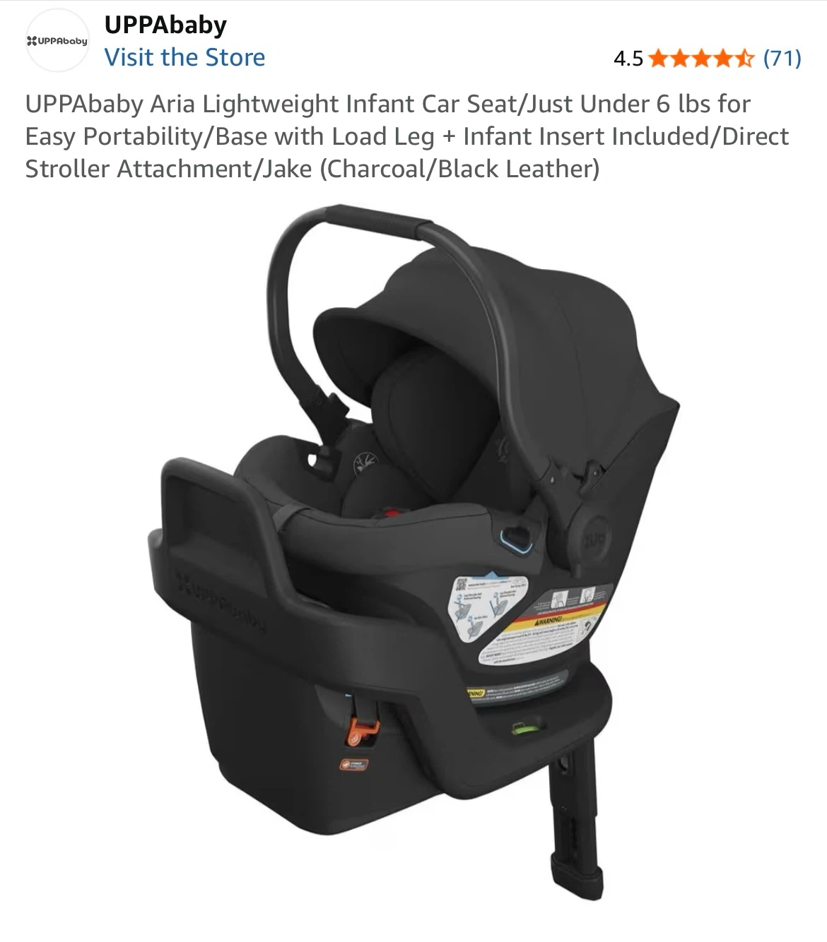 UPPAbaby Aria Lightweight Infant Car Seat