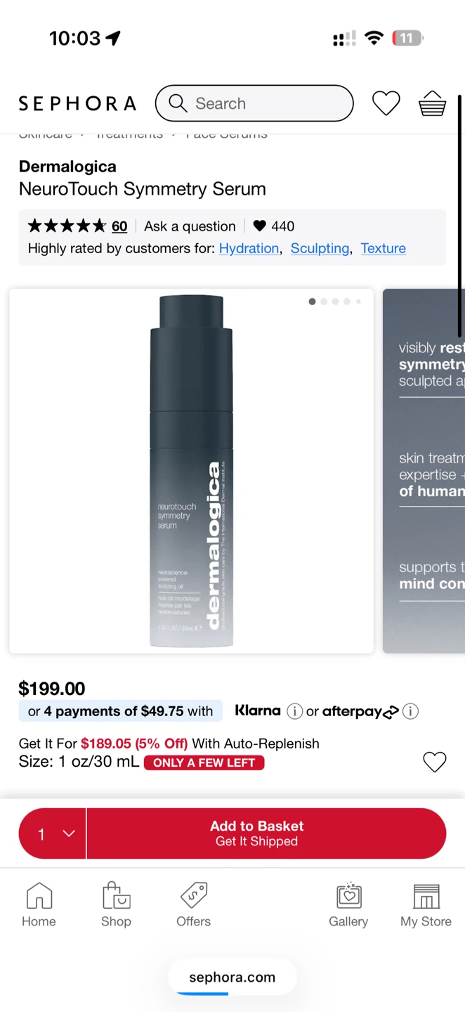Dermalogica NeuroTouch Symmetry Serum 1 oz / 30 mL