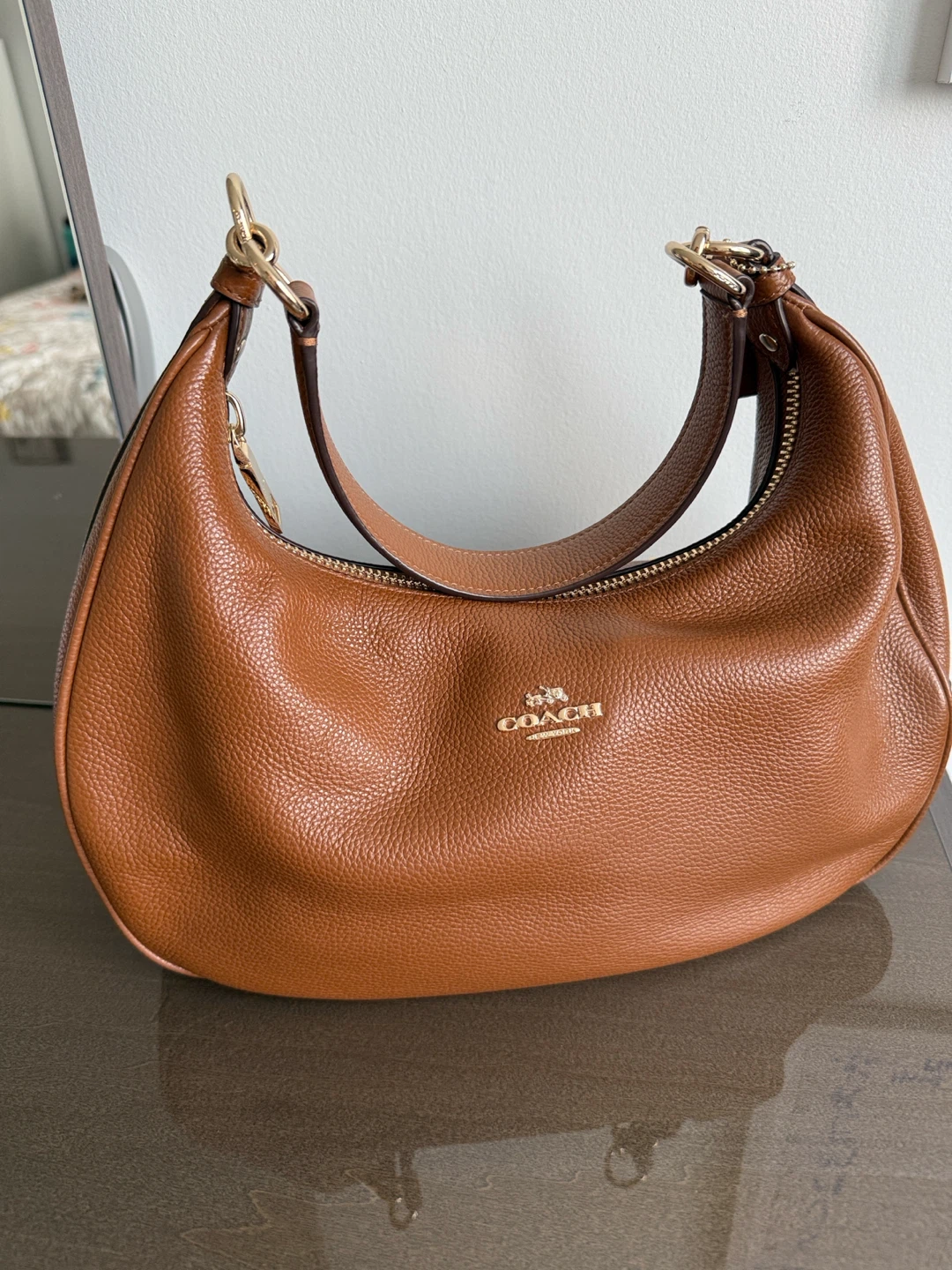 Coach Brown Leather Hobo Shoulder Bag