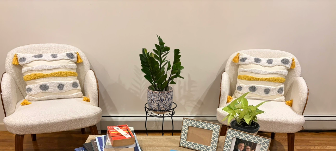 Two White Accent Chair with Pillow - photo 2