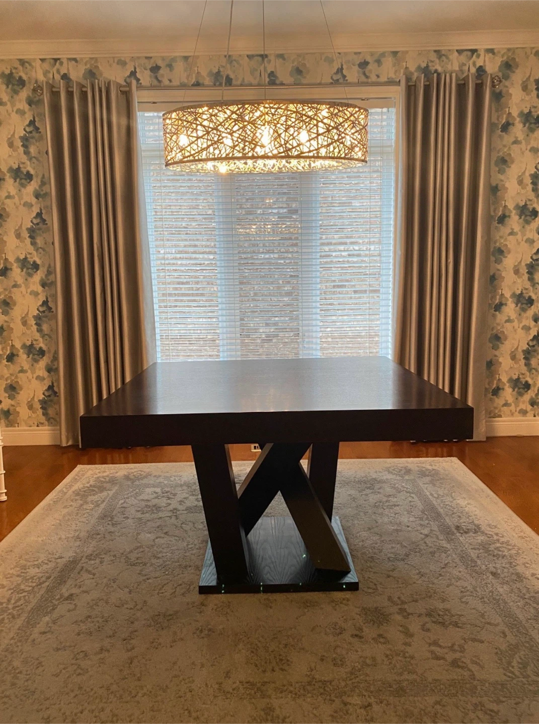 SUNPAN Dark Wood Square Dining Table
