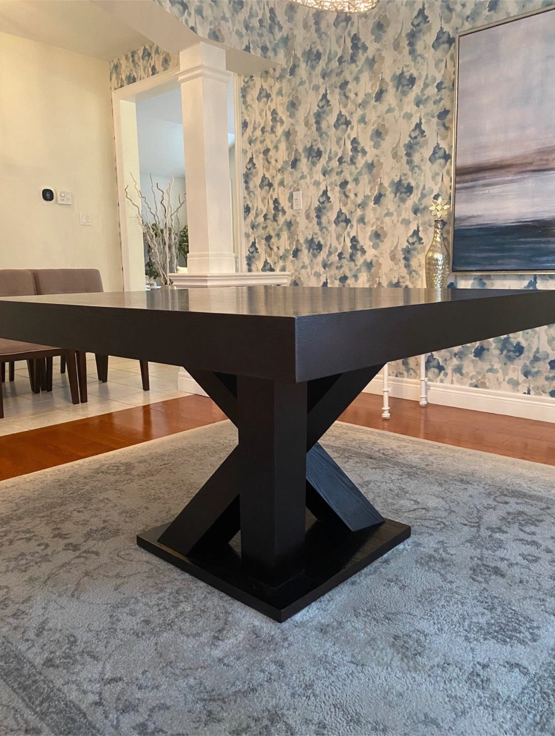 SUNPAN Dark Wood Square Dining Table - photo 2