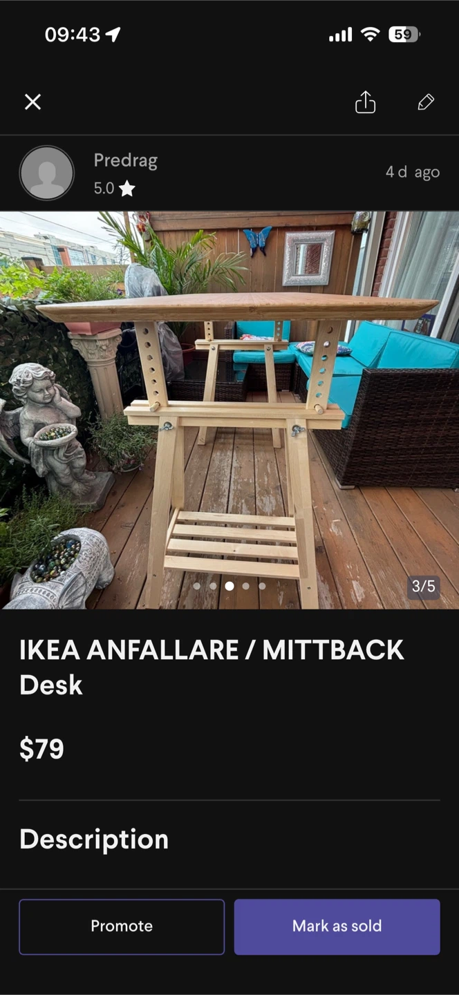 IKEA ANFALLARE / MITTBACK Desk