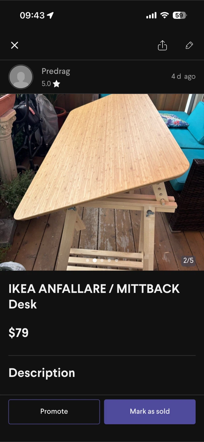 IKEA ANFALLARE / MITTBACK Desk - photo 2